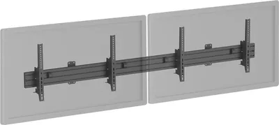 Productafbeelding van Wandmontage voor TV - menubord voor 2 schermen van 45" tot 55", zwart