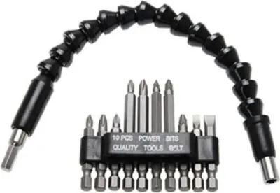 Produktbild von KRAFTMANN 20804 Bit-Sortiment mit flexibler Welle, 11-tlg.