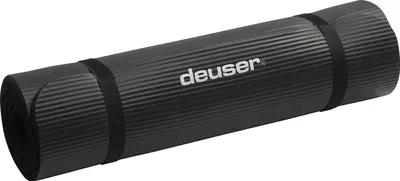 Image de Deuser Fitness Tapis en mousse NBR Poids 1.000 g Tapis d'entraînement Tapis de sol noir