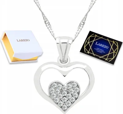 Immagine prodotto di Collana d'amore a forma di cuore in argento 925 con zirconi