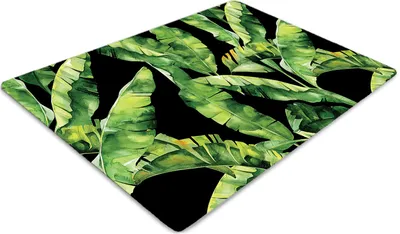 Obrázok produktu pre Podlahová ochranná podložka - Ochranná podložka pod stoličku - Podlahová podložka - 100x70 cm - Tropický list