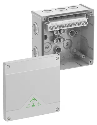 Obrázek produktu pro Rozvodná skříňka Spelsberg, stupeň krytí IP66, max. průřez vodiče 10 mm², odolnost proti nárazu IK07, 1 ks.