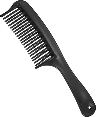 Produktbild von Haarkamm zum Entwirren, Haarkamm mit zweireihigen Zähnen, Friseur-Styling-Werkzeug für lockiges Haar, Schwarz, 7,87x1,77
