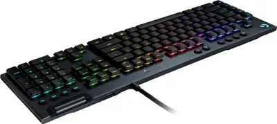 Zdjęcie produktu dla Logitech G 920-008989, Pełnowymiarowy (100%), Przewodowa, USB, Mechaniczna, QWERTY, Czarny