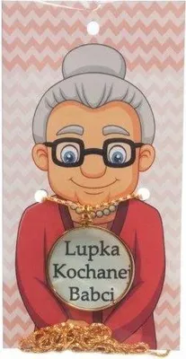 Zdjęcie produktu dla lupa na łańcuszku szkło powiększające lupka Kochanej Babci