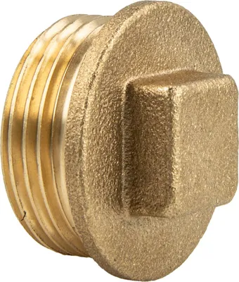 Produktbild von tecuro Stopfen mit Vierkant, Außengewinde G 3/8 Zoll, Messing blank CW617N