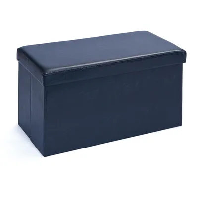 Produktbild von Sanne Aufbewahrungsbox Hocker, faltbar mit Deckel, schwarz.