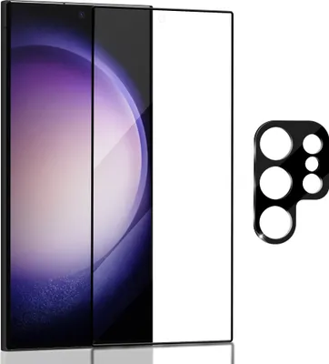 Produktbild von 1-Pack Displayschutzfolie & 1-Pack Objektivschutz fur Samsung S23 Ultra aus 9H gehärtetem Glas