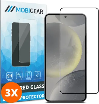 Produktbild von Mobigear Premium 9.98 Samsung Galaxy S25 Plus Panzerglas Gehärtetes Glas Displayschutz - Hüllenfreundlich (3er Pack)