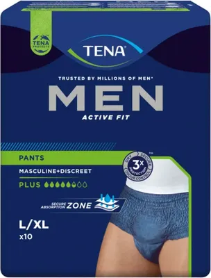 Produktbild von Tena Men Act.Fit Inkontinenz Pants plus L/xl blau 4X10 St