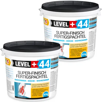 Zdjęcie produktu dla Gładź Polimerowa Śnieżnobiała Gotowa 40kg Łazienka Kuchnia Salon LEVEL Plus 44