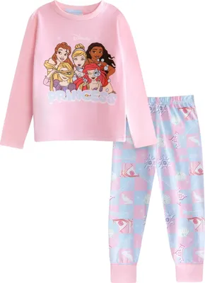 Produktbild von Disney Princess - Schlafanzug mit langer Hose für Mädchen NS9457 (110) (Pink/Blau)
