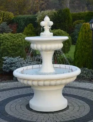 Immagine prodotto di Casa Padrino Fontana Barocca Bianca Ø 120 x H. 157 cm - Magnifica fontana da giardino in stile barocco
