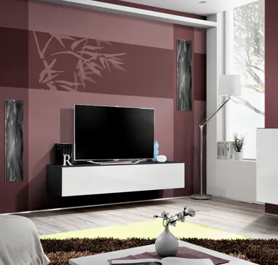 Obrázek produktu pro TV stolek FREYA - černý / bílý