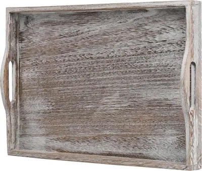 Immagine prodotto di Vassoio rustico in legno, rettangolare, 42x28 cm, per la colazione