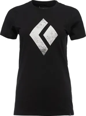 Schwarzes T-Shirt "Chalked Up Tee" von Black Diamond mit grauem Logo.