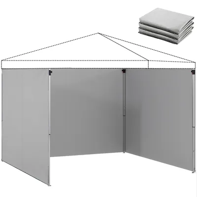 Produktbild von Pavillon-Seitenwände-Set, 3 x 3 m, UPF 50+ Oxford-Gewebe