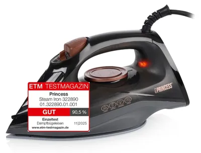 Obrázok produktu pre Naparovacia žehlička Princess čierna 2600 W (01.322890.01.001)