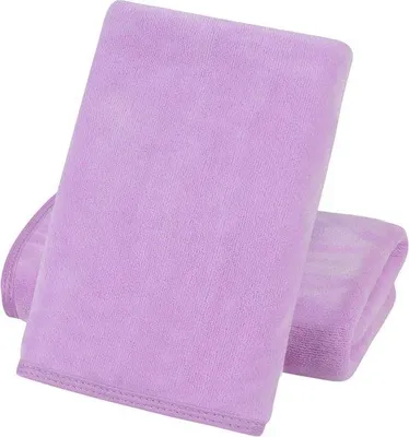 Imagen del producto de Uniqoos® - Juego de 2 toallas de microfibra – 100% microfibra, 40x76 cm, 400 g/m², de secado rápido y sin pelusa, muy absorbentes, toallas para viajes y deportes, color lila