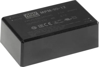 Obrázek produktu pro MEAN WELL MPM-90-48 Napájecí zdroj a měnič napětí vnitřní 90 W černý (MPM-90-48)