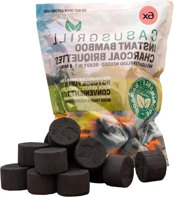 Productafbeelding van Grill Briketten - Houtskool Briketten - Barbecueën Buiten - Snelle Ontsteking - 6 x 1kg Pakket - Natuurlijk