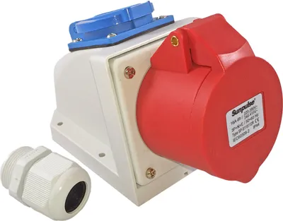 Produktbild von CEE Kombi Starkstrom Wandsteckdose 16A Schuko 230V 400V IP44 5 polig