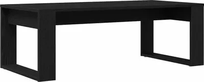 Image de Table Basse Chêne Noir 102X50X35 Cm Avec Bois d'Ingénierie Lumarko