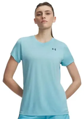 Obrázek produktu pro Tričko Under Armour Tech Twist s krátkým rukávem, modrá barva, velikost M, dámské