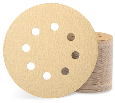 Productafbeelding van Sztaoip 100 stuks schuurpapier, 125mm, met klittenband, korrelgrootte P150, 8 gaten, geschikt voor excenterschuurmachines, voor hout, metaal en lak