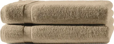 Produktbild von 2 Duschtücher beige 70x140 cm Set Baumwolle Frottee Duschtuch Frottiertuch groß