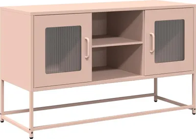 Obrázok produktu pre vidaXL TV skrinka ružová 100,5x39x60,5 cm oceľ
