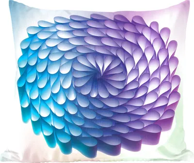 Produktbild von MuchoWow® Zierkissen Sofakissen Wohnzimmer Dekokissen 45x45 cm Lila und blaues Papier Geometrie - Schlafpolster - Polster für das Sofa