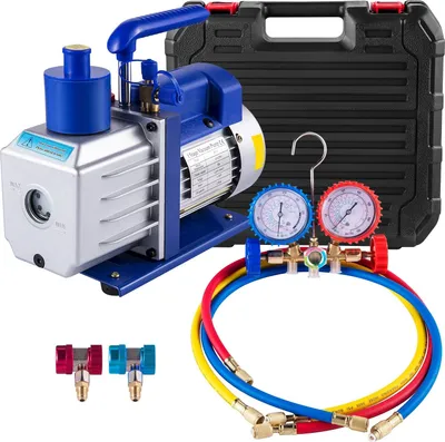 Produktbild von Vakuumpumpe - Kältemittel-Unterdruckpumpe - 283 L/min Saugvermögen - 249 W Leistung - 5 Pa Endvakuum - Für Klimaanlagen & Kälteanlagen