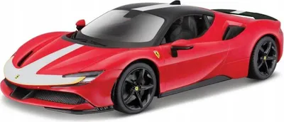 Zdjęcie produktu dla BBURAGO Ferrari Signature, Model super pojazdu, Wstępnie zmontowany, 1:18, Ferrari Signature – SF90, Każda płeć, Metal, Plastik