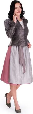 Produktbild von Spieth & Wensky Dirndl Daria Midi-Dirndl Kleid 2-teiliges Trachtenkleid Rocklänge 60cm, Farbe:Rosa, Größe:46/3XL