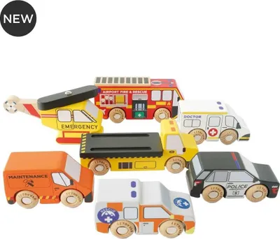 Image de Le Toy Van Kit d'ambulances avec hélicoptère