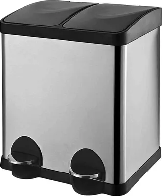 Produktbild von Treteimer - Edelstahl - 30 Liter - mit Kunststoffeinsätzen