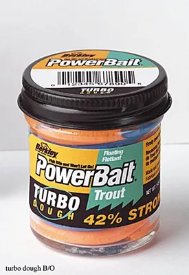 Produktbild von Berkley PowerBait Glitter Turbo Dough - 50g Forellenteig, Farbe:Blau / Orange
