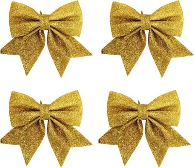 Produktbild von Famanu Weihnachtsdekorationsbänder mit Glitzereffekt - Set aus 4