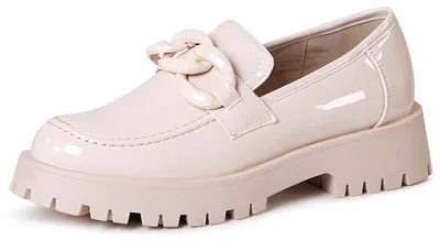 Produktbild von topschuhe24 2327 Damen Lack Halbschuhe Plateau Slipper, Farbe:Beige, Größe:39 EU