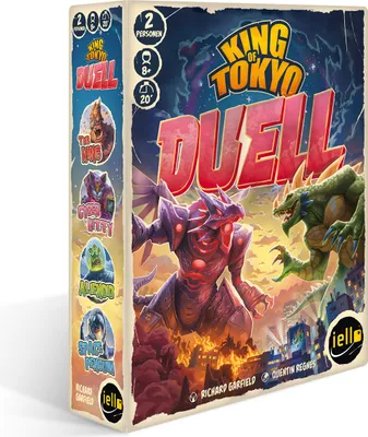 Produktbild von IELLO, King of Tokyo - Duell, Aufregendes Duellspiel um die Vorherrschaft, Fesselnde Monsterkämpfe, Strategisches Würfelspiel, Für 2 Spieler ab 8 Jahren
