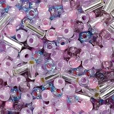Produktbild von KNORR PRANDELL Böhmische Rocailles Ø 25 mm Glas rosa lila-gemischt
