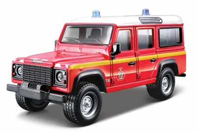 Zdjęcie produktu dla Land Rover Defender 110 1:50 straż policja Bburago