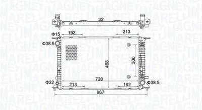 Produktbild von MAGNETI MARELLI 350213161800 Kühler, Motorkühlung x