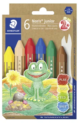 Produktbild von STAEDTLER Noris junior 224 Wachsmalkreide Etui mit 6 Farben