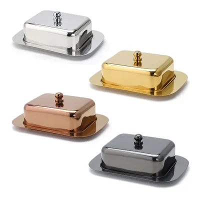 Produktbild von Echtwerk Butterdose aus Edelstahl silber, Farbe:Silber