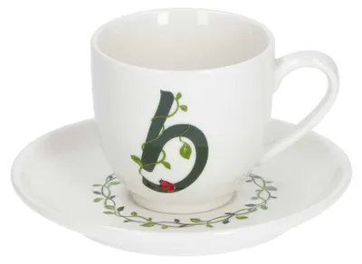 Zdjęcie produktu dla La Porcellana Bianca - Filiżanka ze spodkiem "B" 90 ml Solotua