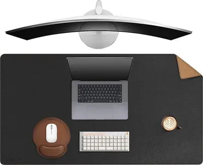 Produktbild von 24"x40" Leder Mauspad, umkehrbar, wasserdicht, Gaming Homeoffice