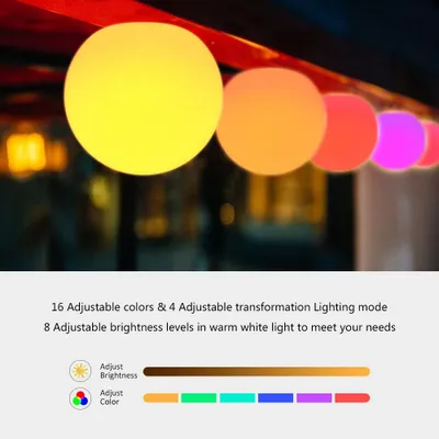 Zdjęcie produktu dla Akumulatorowa lampka LED Ball Light, dekoracyjna lampka zdalnie sterowana do sypialni, Boże Narodzenie Halloween Party