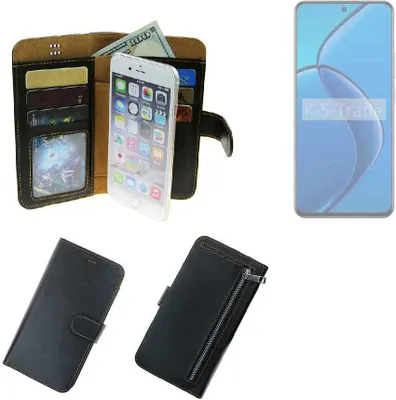 Produktbild von K-S-Trade Schutz Hülle kompatibel mit Realme 12 4G Klapphülle Case Phone cover Slim Handytasche Handy Hülle schwarz aus Kunstleder (1 Stk)